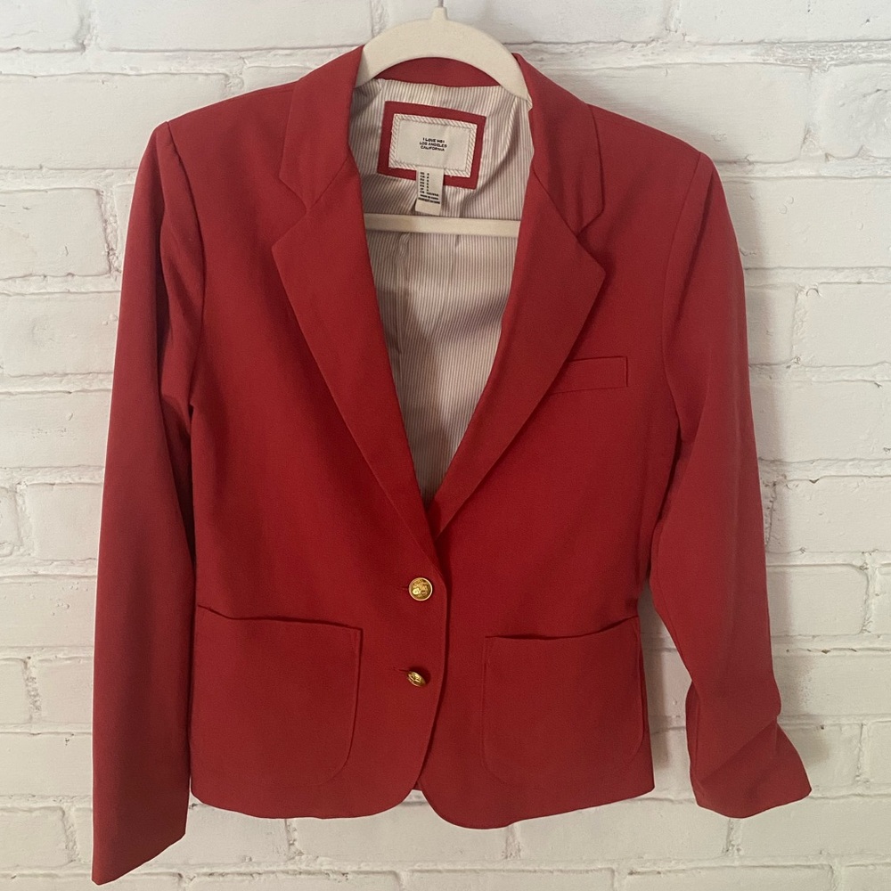 F21 Red Tailored Blazer Suit Jacket